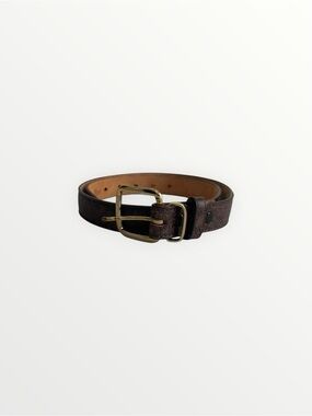Tony Lama Women’s Brown Leather Western Skinny Belt Size 28 USA Made